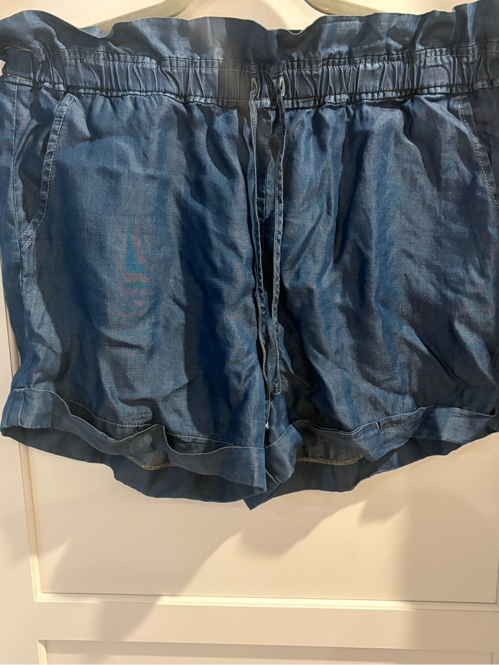 Haute Monde Blue Lightweight Drawstring Women's Shorts